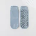 Light blue non-slip pilates and yoga socks featuring triangular silicone grips - Adult 36-44 / Grey Blue