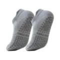 Antislip grijze yogasokken voor dames met rubberen gripzolen voor Pilates en fitness - Volwassene 36-43 / Lichtgrijs