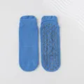 Non-slip blue pilates yoga socks with grey silicone grip pads for women and men - Adult 36-44 / Teal