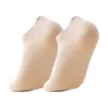 Ademende beige yogasokken met antislip siliconen grips speciaal voor pilates fit. - Volwassene 36-43 / Licht kaki