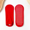 Calze antiscivolo rosse per yoga e casa, tessuto traspirante con suola a pois per una presa sicura. - rosso Cina