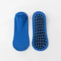 Blaue rutschfeste Socken mit schwarzen Gummipunkten für Yoga, Gymnastik und Trampolin - Mittelblau
