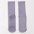Calcetines de yoga profesionales morados para mujer con puntos antideslizantes - Púrpura