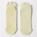 Calze yoga antiscivolo in cotone giallo chiaro con grip in silicone per pilates e fitness - Taglia unica / Verde chiaro