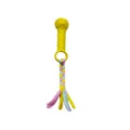 Durable yellow pet chew toy with colorful braided rope tail for dogs. - Sleeve Cloth Strip / Pet Toy Frame Accessory