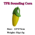 Durable TPR squeaky corn shaped chew toy for pets in yellow and green, size 13x5x5cm - TPR Squeaky Corn / 13x5x5cm