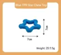 Giocattolo da masticare blu a forma di stella in TPR per cani con una misura di 7cm - Blue TPR Star / 7x7cm