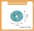 Gioco di peluche blu a forma di ciambella per animali domestici, morbido da 12cm - Ciambella di peluche blu / 11x12cm