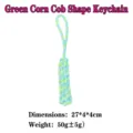 Giocattolo da masticare per cani in corda intrecciata bicolore forma mais 27x4cm - Pannocchia di mais verde / 27x4x4cm