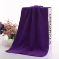 Detail shot of a thick purple microfiber cleaning towel with high water absorption. - 30*30cm (Medium Thick) / Purple