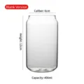 Klarer 400-ml-Glasbecher in Dosenform aus Borosilikatglas, 12 cm Höhe, 6 cm Rand - 400ml (12cm x 6cm) / 400ml