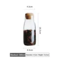 Bocal de rangement en verre borosilicaté 300ml avec bouchon en liège pour le thé - 300ml / M