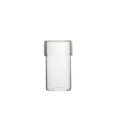 Minimalist clear glass storage jar with lid for coffee beans and tea - 250ML