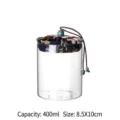 Barattolo in vetro borosilicato da 400ml con coperchio floreale e perla - Stile del Corpo Dritto / 400ml