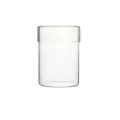 Minimalist transparent glass storage jar with lid for storing coffee beans and cosmetics - 670ml