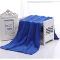Deep royal blue super absorbent microfiber cleaning towel for home and car care - 30x30cm (带挂绳) / Blue
