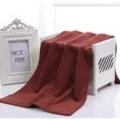 Professional dark red microfiber absorbent cleaning towel for household chores and floor - Coffee / 30*30cm (with lanyard)