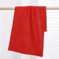 Asciugamano in microfibra rossa assorbente per saloni di bellezza e spa, consistenza morbida - 30x30cm (300gsm) / Rosso