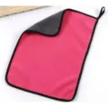 Professional thick double-sided microfiber cleaning cloth in vibrant magenta and grey - 20*30cm / Grey Pink