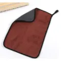 Thickened double-sided microfiber cleaning cloth in burgundy and dark grey finish - Grey Coffee