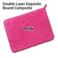 Thickened pink coral fleece absorbent kitchen towel with lanyard for housekeeping - 400g Overlocked Style / Pink