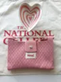 Pink knitted crossbody phone bag, casual shoulder pouch with magnetic snap closure. - Pink