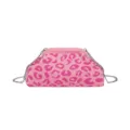 Stylish pink leopard print cloud pouch bag with elegant silver chain strap for women - Metal Chain Style (Jiakoubao Leopard Chain) / Pink Leopard