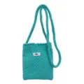 Petit sac bandoulière en tricot turquoise pour téléphone aux couleurs acidulées - Vert Lac