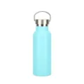 Light blue stainless steel insulated water bottle with portable handle for outdoor sports - 500ml / Deep Sea Blue