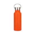 Premium bright orange stainless steel insulated water bottle with durable metal carry handle. - 500ml / Vibrant Orange
