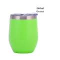 360ml grasgrüner, doppelwandiger, vakuumisolierter Weinbecher aus Edelstahl in Eiform - 360ml / Grasgrün