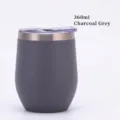 360 ml vakuumisolierter Edelstahl-Eierbecher in anthrazitgrauer matter Ausführung - 360ml / Kohlegrau