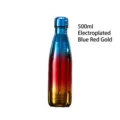 Portable 500ml insulated vacuum flask with electroplated blue red gold gradient finish - 500ml / Electroplated Blue Red Gold Gradient