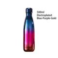 500ml electroplated gradient blue purple gold stainless steel insulated water bottle - 500ml / Electroplated Blue Purple Gold Gradient