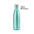 500ml mint green bowling style stainless steel insulated vacuum water bottle for daily use - 500ml / Mint Green