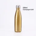500ml champagne gold 304 stainless steel vacuum insulated bowling style water bottle - 500ml / Champagne Gold