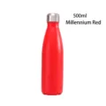 500ml vacuum insulated stainless steel bowling water bottle in vibrant millennial red - 500ml / Millennium Red