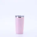 Premium 20oz ροζ μονωμένο ποτήρι αυτοκινήτου από ανοξείδωτο χάλυβα με καπάκι προστασίας - 600ml / Ροζ