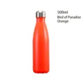 Vibrant orange 500ml 304 stainless steel bowling shape vacuum insulated bottle for sports - 500ml / Bird of Paradise Orange