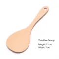 Beech wood thin rice paddle with long handle measuring 21x7cm for non-stick cooking - Thin Rice Spoon (01款) / 21x7cm