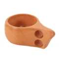 Tazza da caffè tradizionale finlandese Kuksa in legno di faggio con doppio foro per le dita - 101-200ml / Legno di faggio a due fori