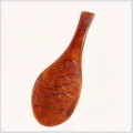 Handcrafted Japanese style wooden rice scoop in unique fish-shaped design made of Phoebe wood - Phoebe Wood Fish Rice Spoon (Style D)