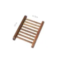 Hölzerne Seifenschale Ablage aus Holz mit Latten Design für Badezimmer Seifenteller 12x8.5cm - Ausgehöhlter Seifenhalter (1749) / 12x8.5x1.5cm / Mittel Karbonisiertes Braun