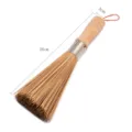 Brosse à casseroles écologique en bambou avec manche en bois et mesure de 25 cm de long - Petit Manche en Bois Poils Fins / 25x3cm