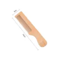 Eco-friendly natural bamboo comb for hair styling with precise 14x3cm dimension markings - Bamboo Small Handle Comb