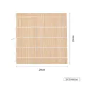 24x24cm natural peeled bamboo sushi rolling mat for authentic Japanese sushi rolls - 24*24cm Natural Finish