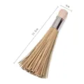 Cepillo de cocina tradicional de bambú con mango de madera y medida de 31,5 cm - Mango de Madera Grande Plano
