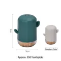 Cactus shaped decorative toothpick holder dispenser with 350 bamboo toothpicks included - Style 11 (1867)