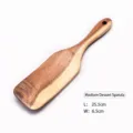 Medium acacia wood dessert server spatula for non-stick pans with 25.5cm length - Medium Pastry Spatula (03 Style) / 25.5x6.5cm