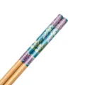 Bacchette in bambù Nan carbonizzato da 24 cm con eleganti dettagli floreali viola - 24 / Ottanio con Crisantemo Viola